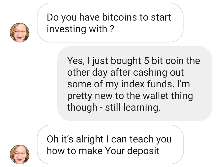 i sent bitcoin to a scammer