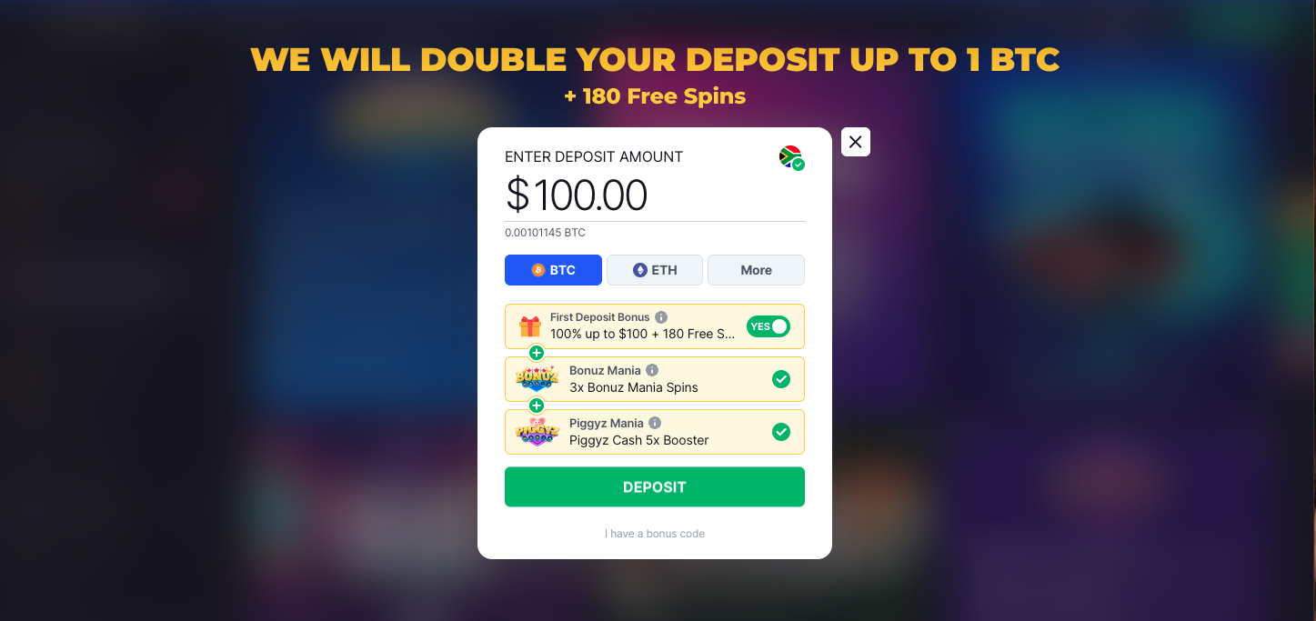 Bitstarz Welcome Bonus Structure