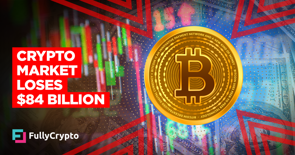 Crypto Market Loses $84 Billion As Bitcoin Slips Under $19,000